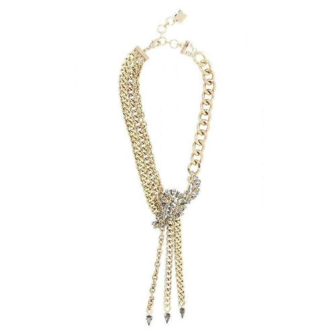 BCBGMAXAZRIA-Stone Appliqué Chain Necklace - Runway Catalog