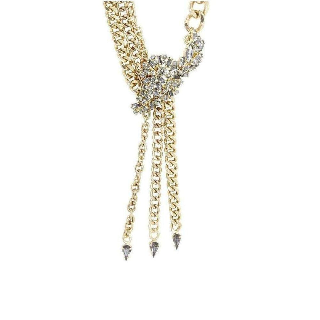 Stone Appliqué Chain Necklace