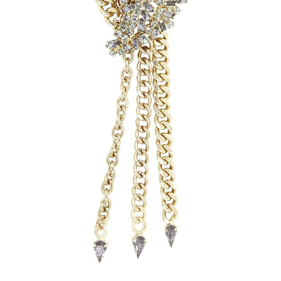 Stone Appliqué Chain Necklace