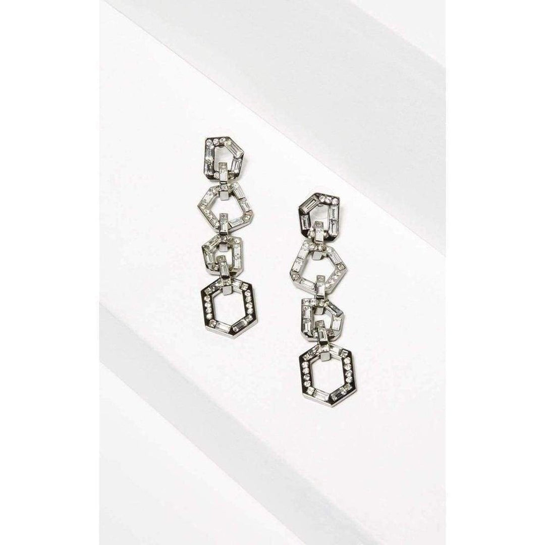 Stone Link Chain Earrings