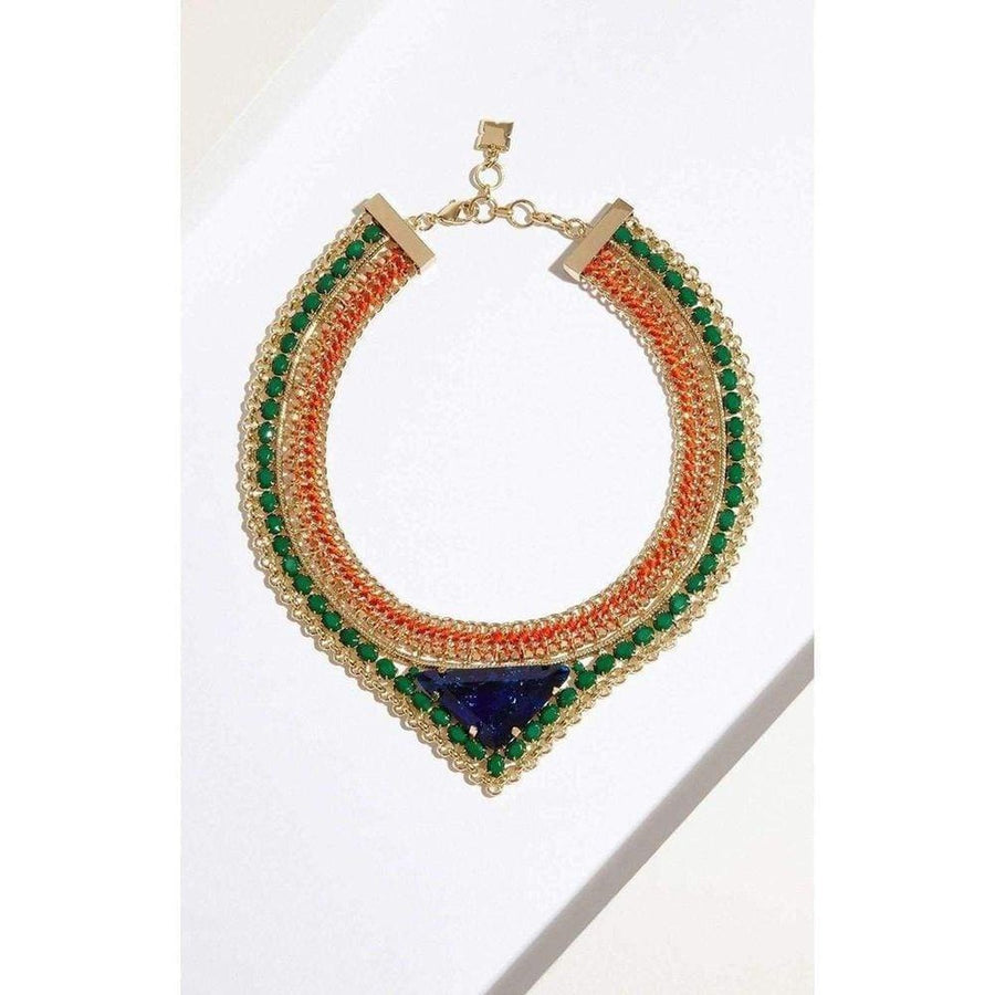 BCBGMAXAZRIA-Stone Tribal Malachite Combo Necklace - Runway Catalog