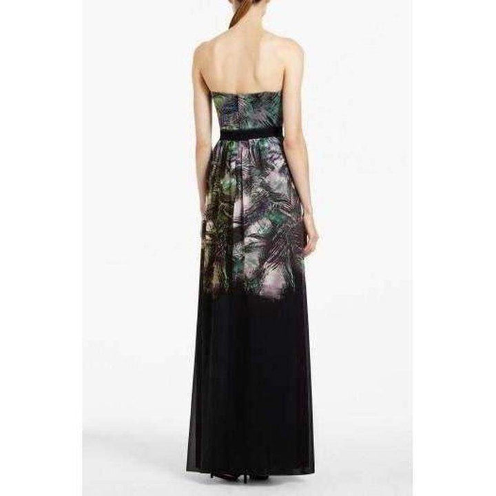 Tae Printed Strapless Silk Dress