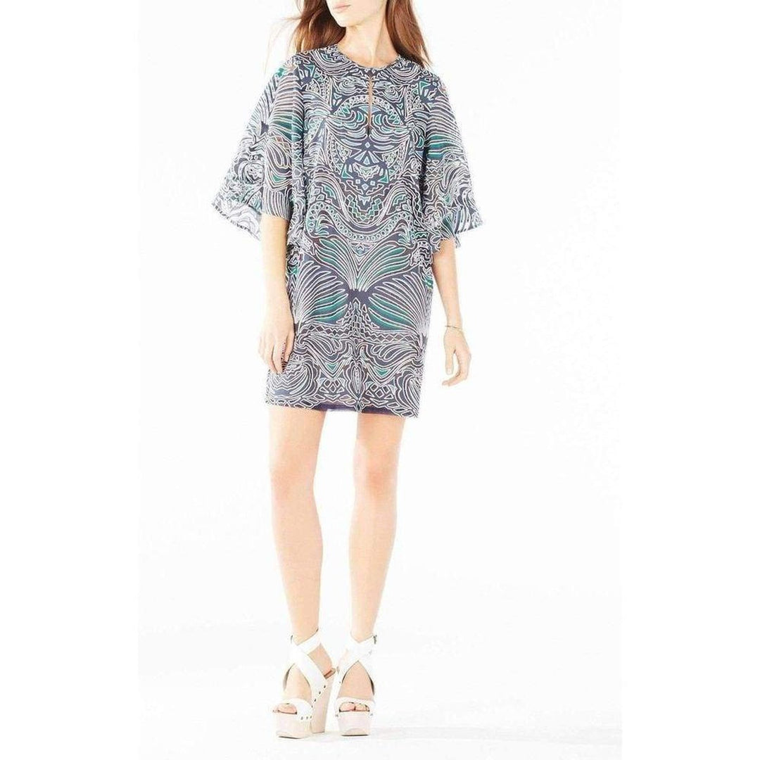 Tati Tribal Burnout Mesh Dress