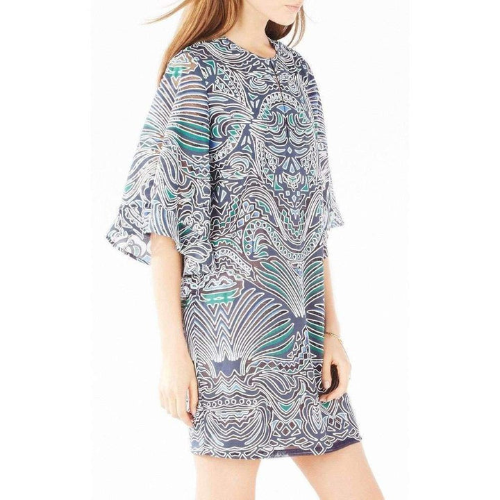 Tati Tribal Burnout Mesh Dress