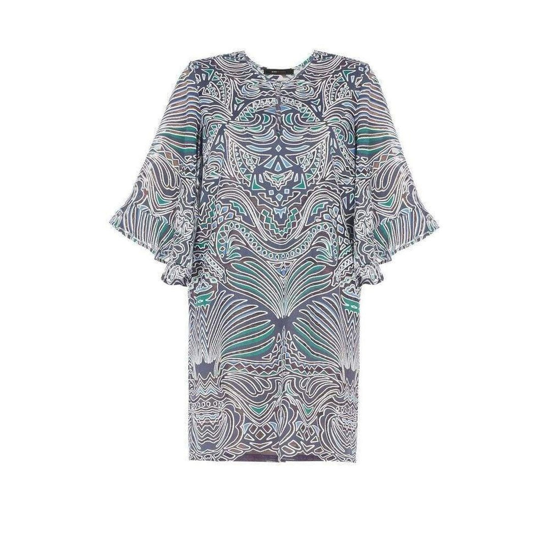 BCBGMAXAZRIA-Tati Tribal Burnout Mesh Dress - Runway Catalog