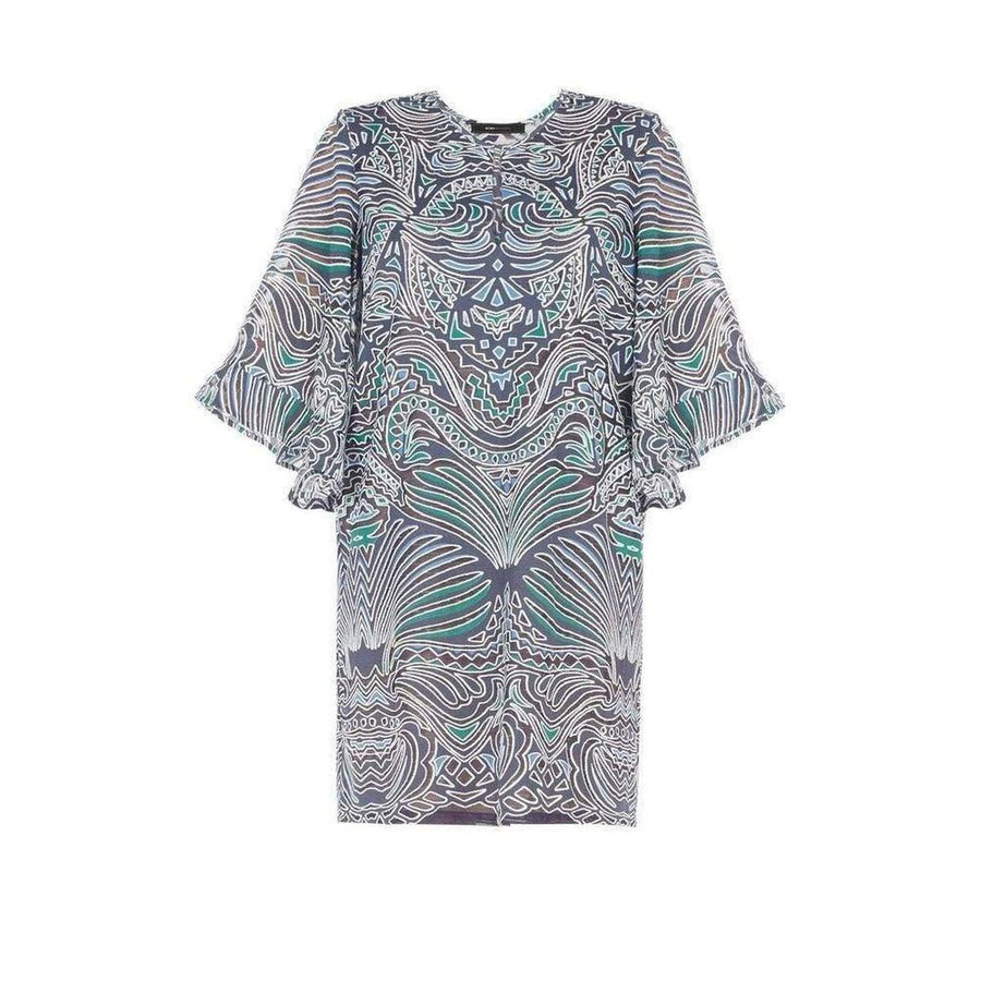 BCBGMAXAZRIA-Tati Tribal Burnout Mesh Dress - Runway Catalog