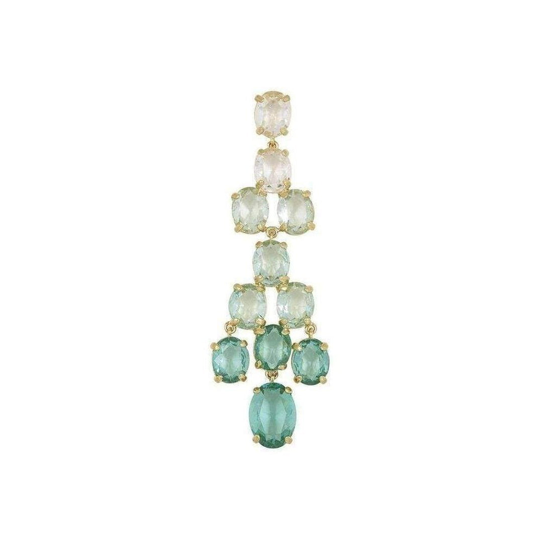 Tear Drop Green Ombre Earrings