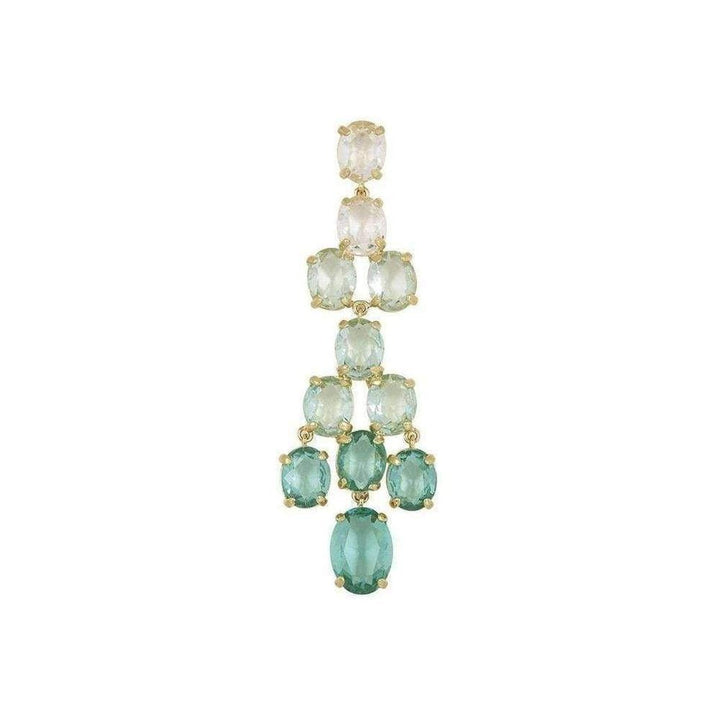 Tear Drop Green Ombre Earrings
