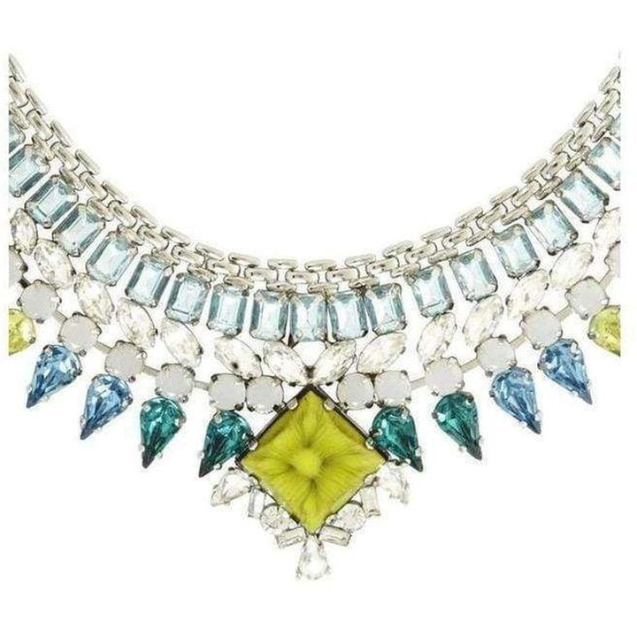 Teardrop Stone Statement Necklace JDKJF045-Z5I