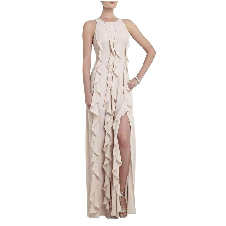 BCBGMAXAZRIA-Tess Cascading Ruffle Dress - Runway Catalog