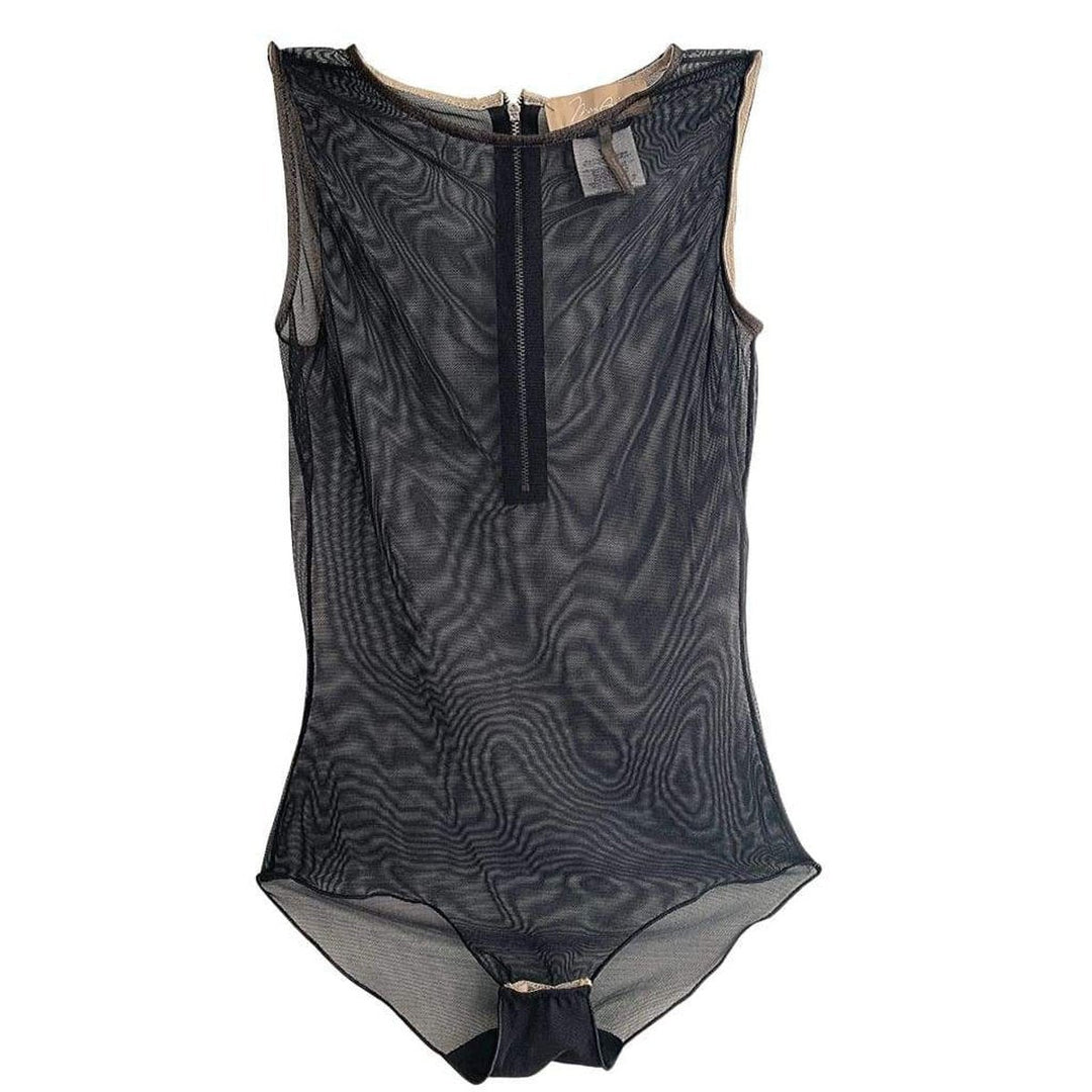 BCBGMAXAZRIA-Tulle Stretch Bodysuit - Runway Catalog