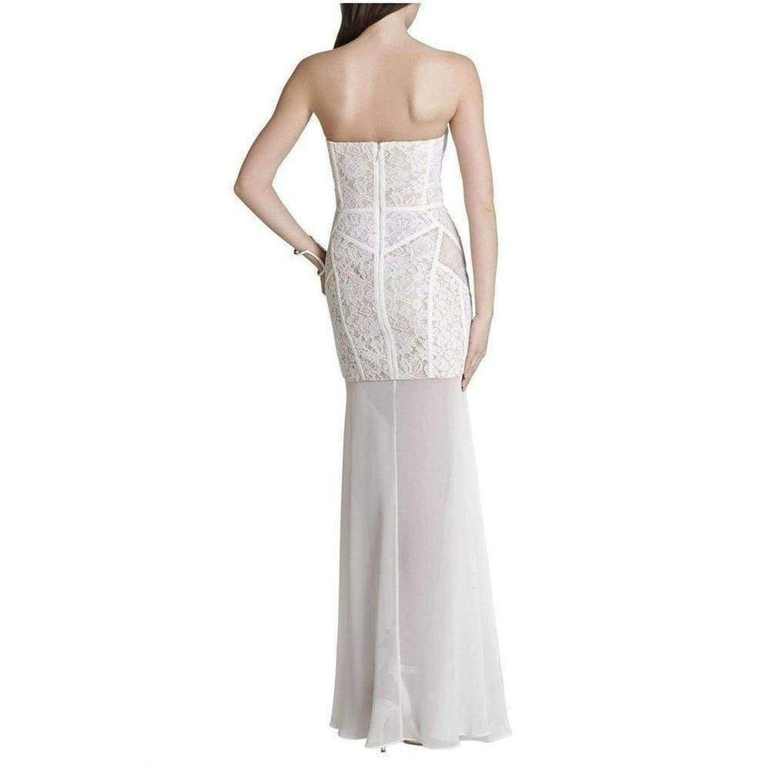 Vivienne Lace Blocked Strapless Dress