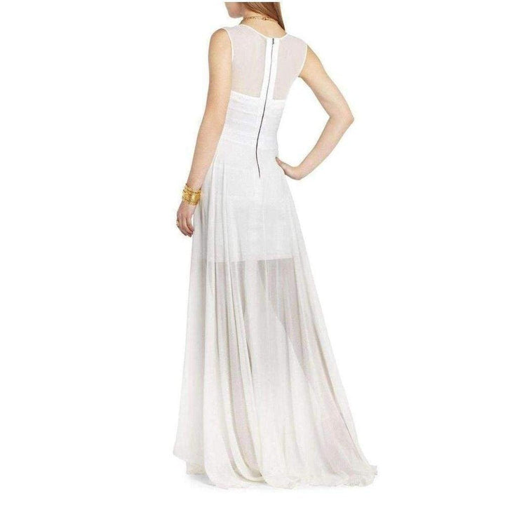White Alai Full Length Evening Dress NPM6V687