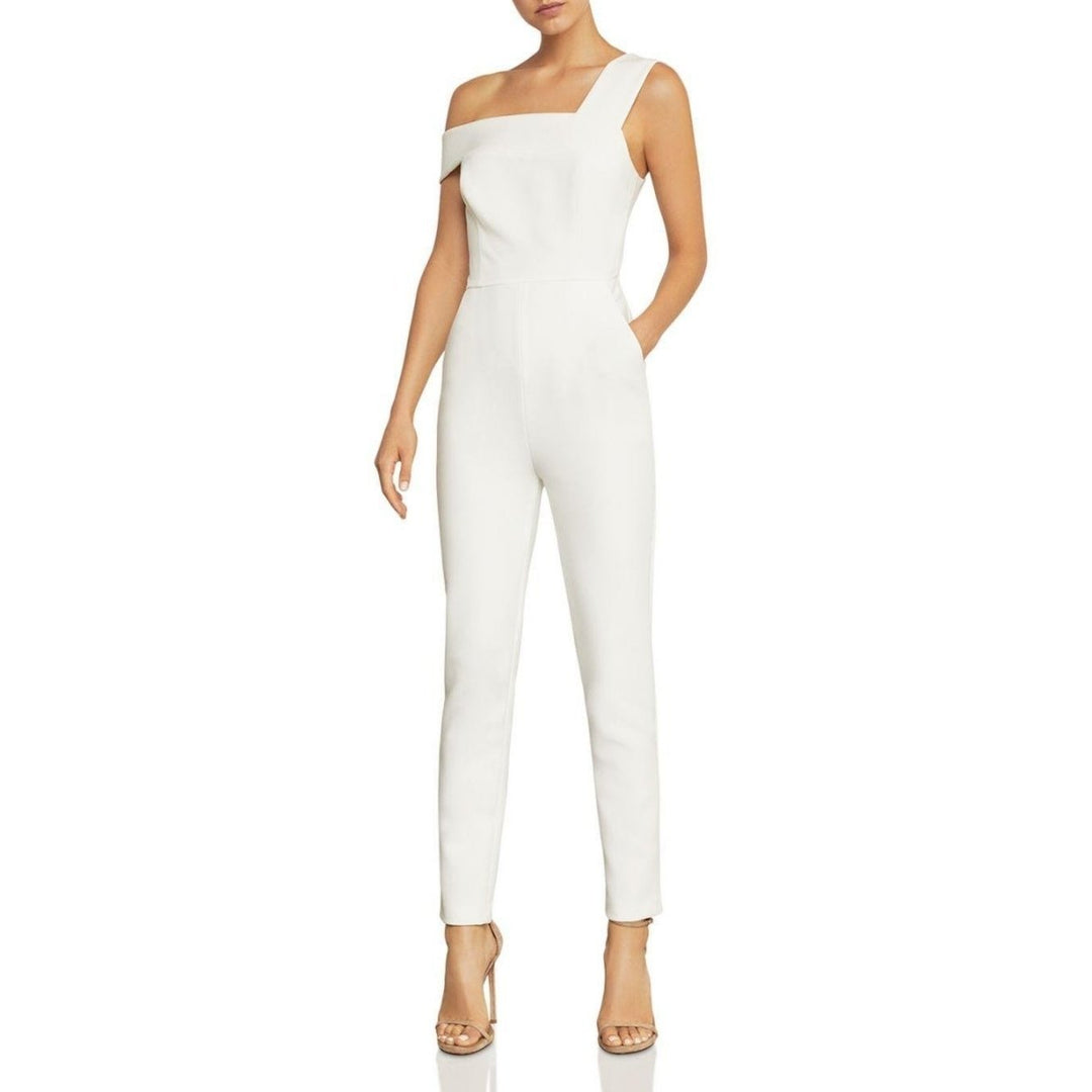 White Haida One-shoulder Jumpsuit