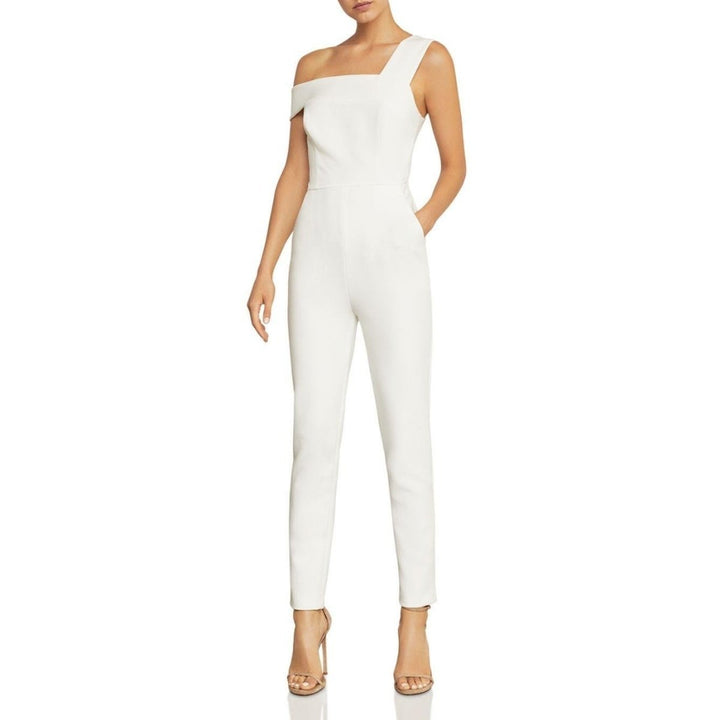 White Haida One-shoulder Jumpsuit