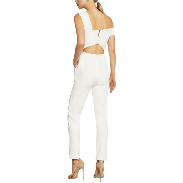 White Haida One-shoulder Jumpsuit