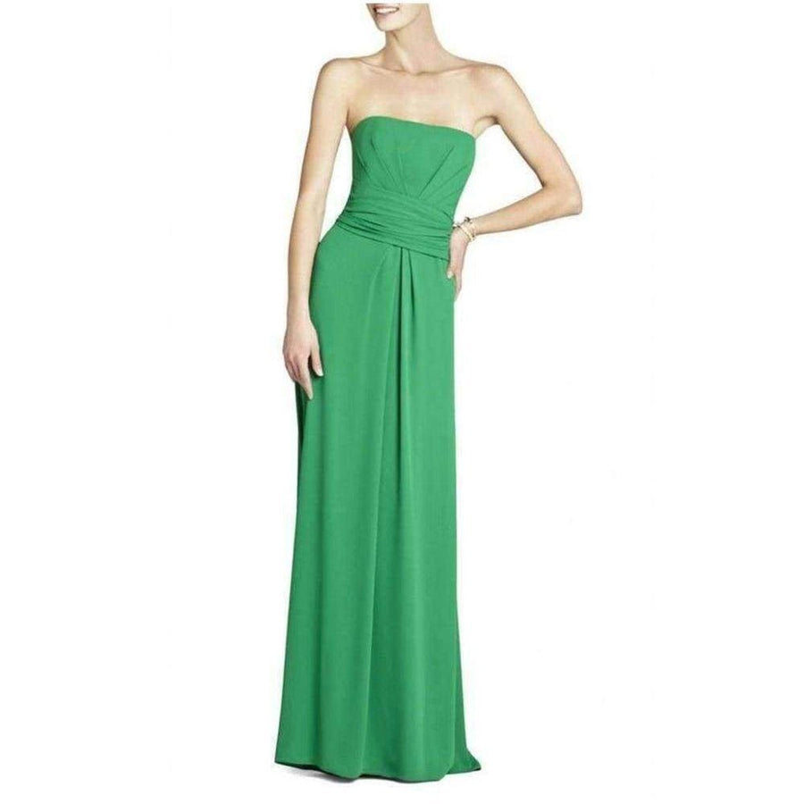 BCBGMAXAZRIA-Whitley Green Strapless Dress - Runway Catalog