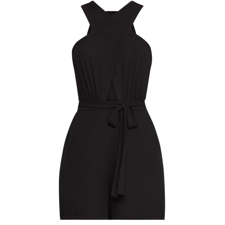 Wide-Leg Halter Romper