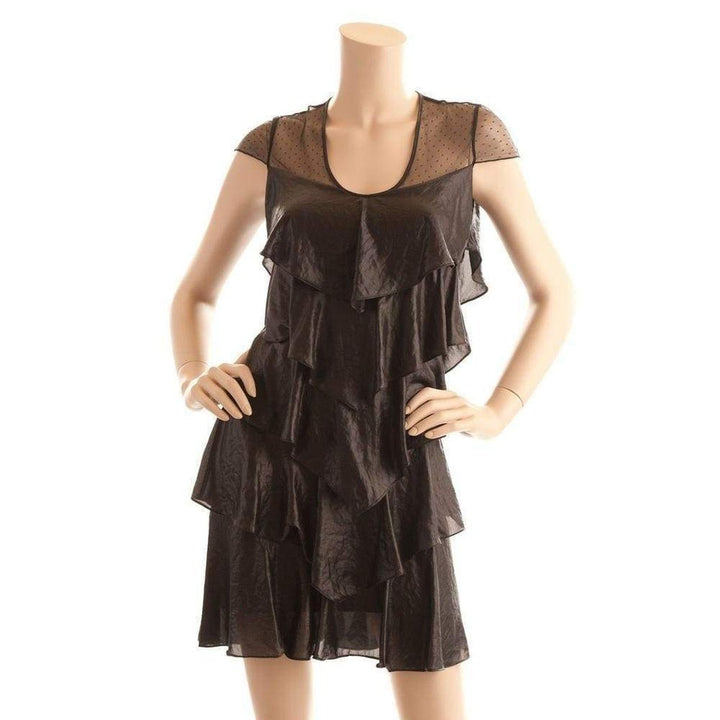 BCBGMAXAZRIA-Woven Tiered Lace Dress - Runway Catalog