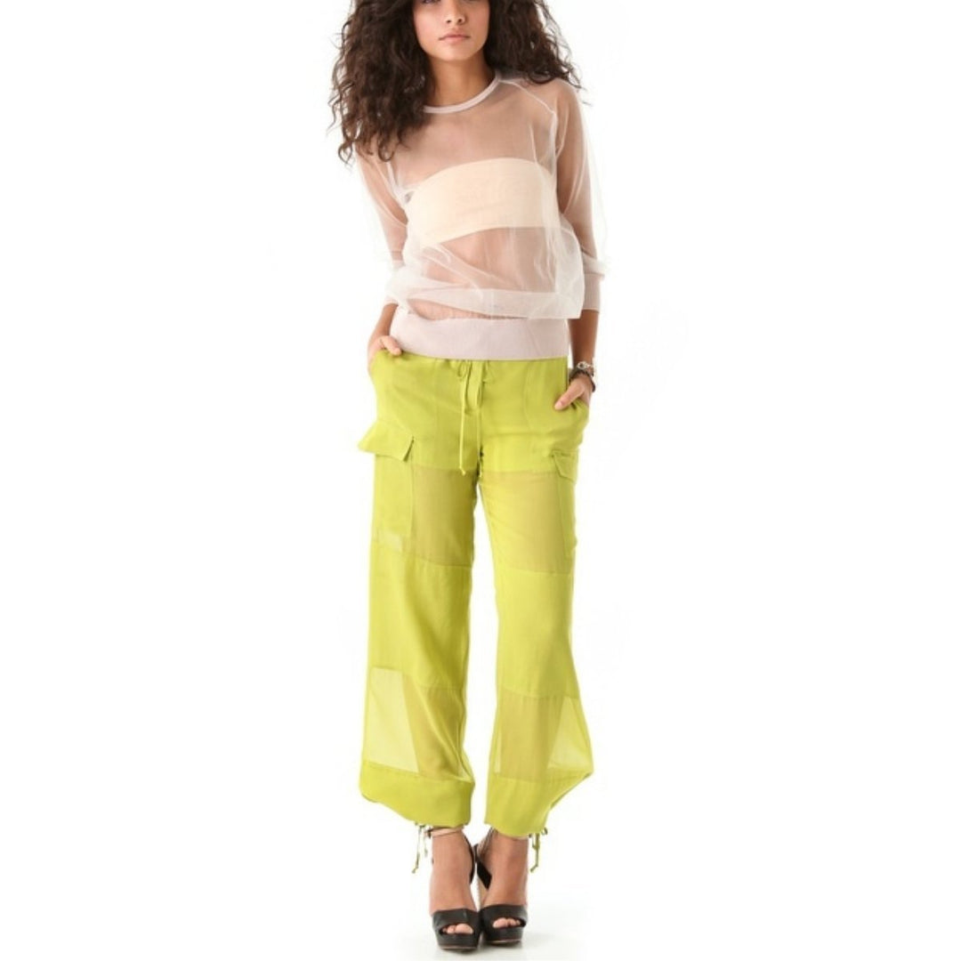 Yellow Even Silk Pants