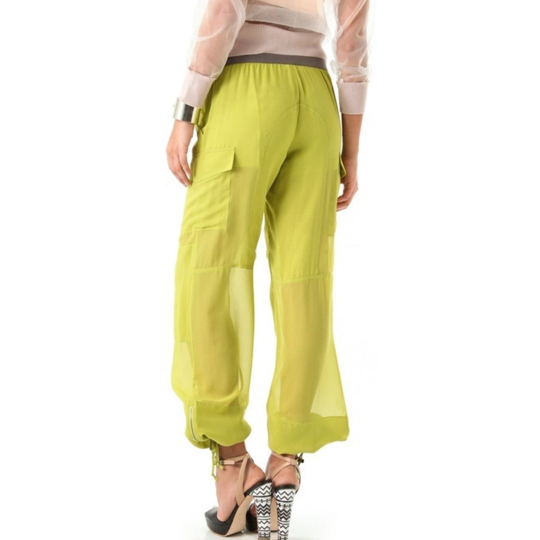 Yellow Even Silk Pants