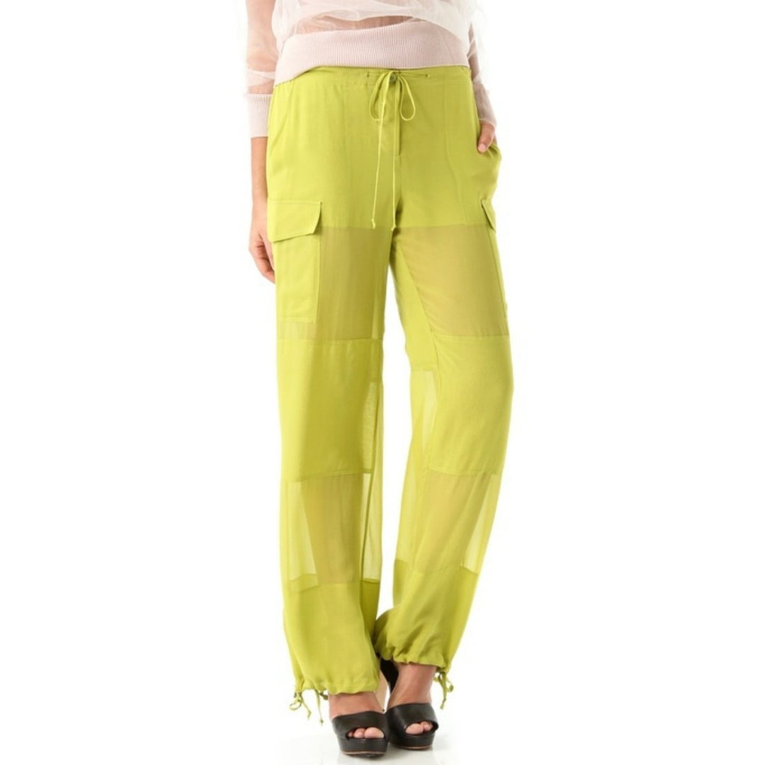 Yellow Even Silk Pants
