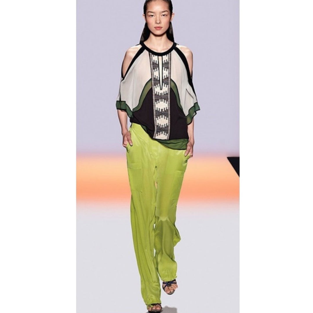 Yellow Even Silk Pants