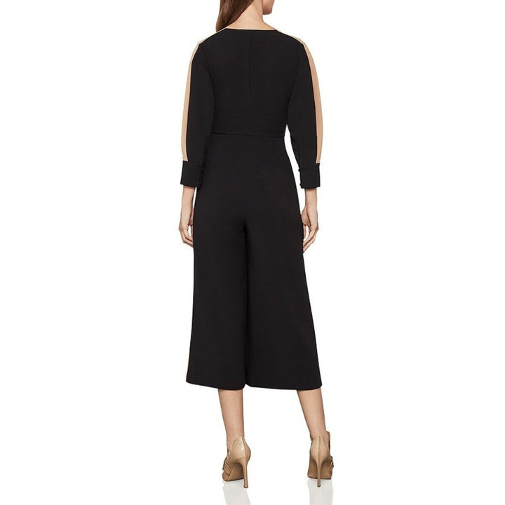 Zip-front Cropped Wide Leg Jumpsuit