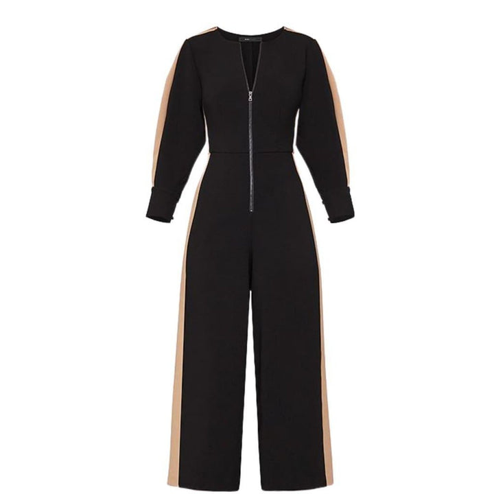 BCBGMAXAZRIA-Zip-front Cropped Wide-leg Jumpsuit - Runway Catalog