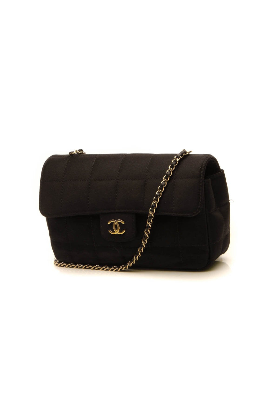 Quilted Mini Flap Crossbody Bag - Black