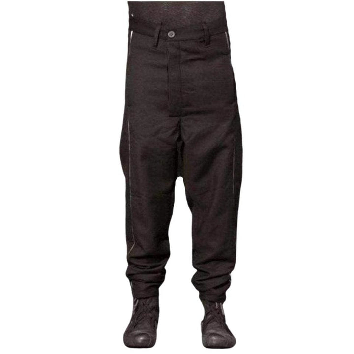 Loose Fit Black Trousers Pants