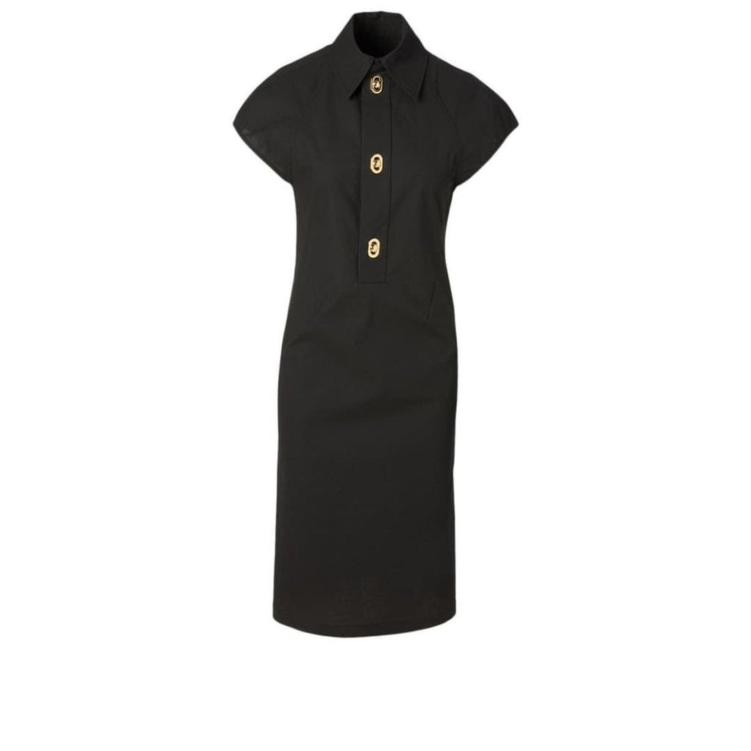 Bottega Veneta-Button-detailed Cotton-blend Midi Shirt Dress - Runway Catalog
