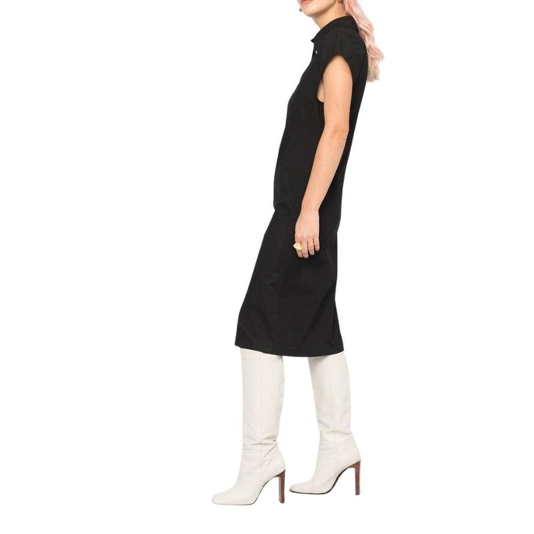 Button-detailed Cotton-blend Midi Shirt Dress