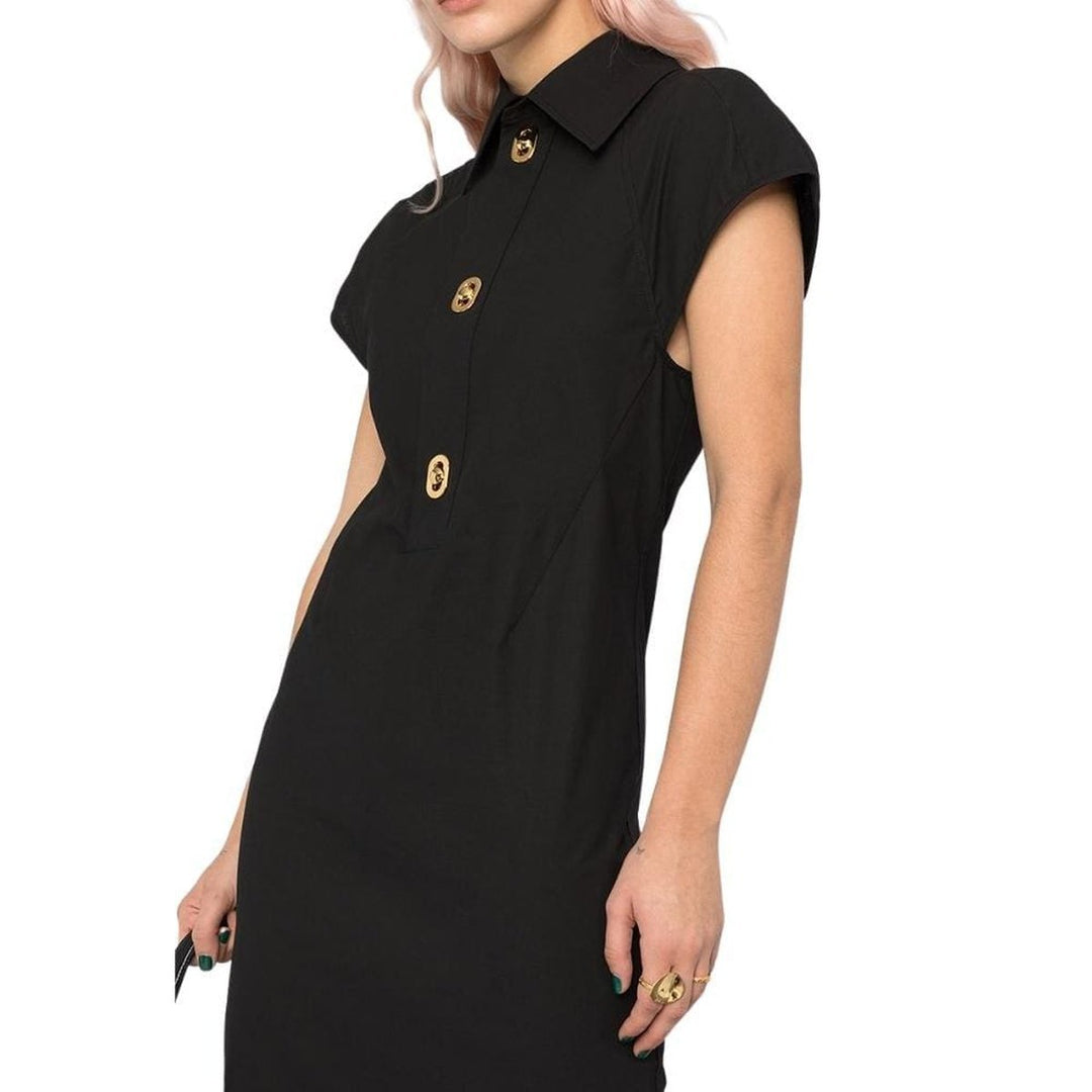 Button-detailed Cotton-blend Midi Shirt Dress