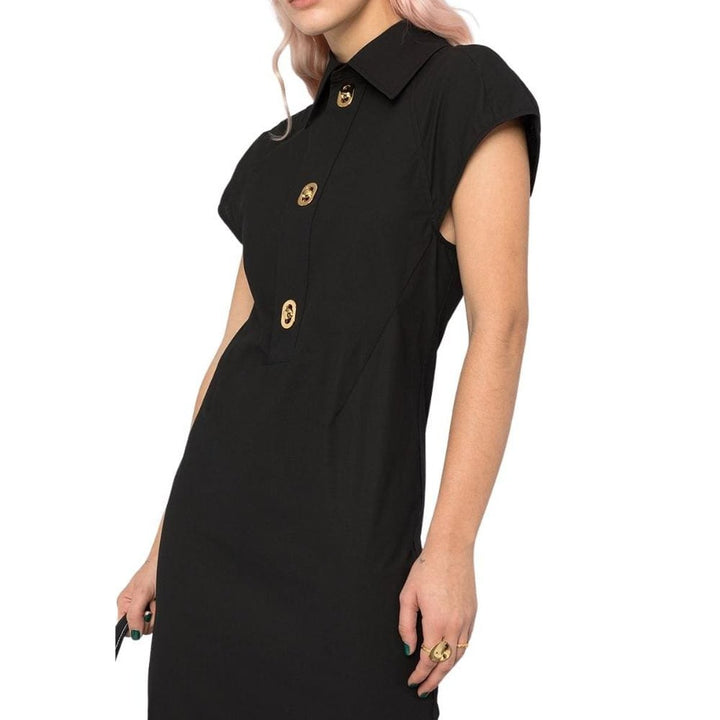 Button-detailed Cotton-blend Midi Shirt Dress