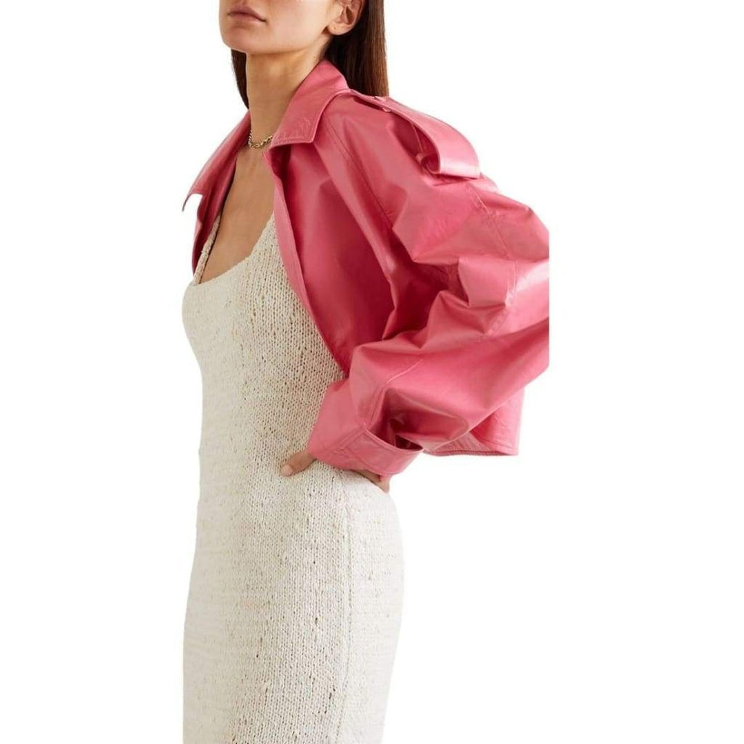 Convertible Crinkled Glossed-leather Trench Coat