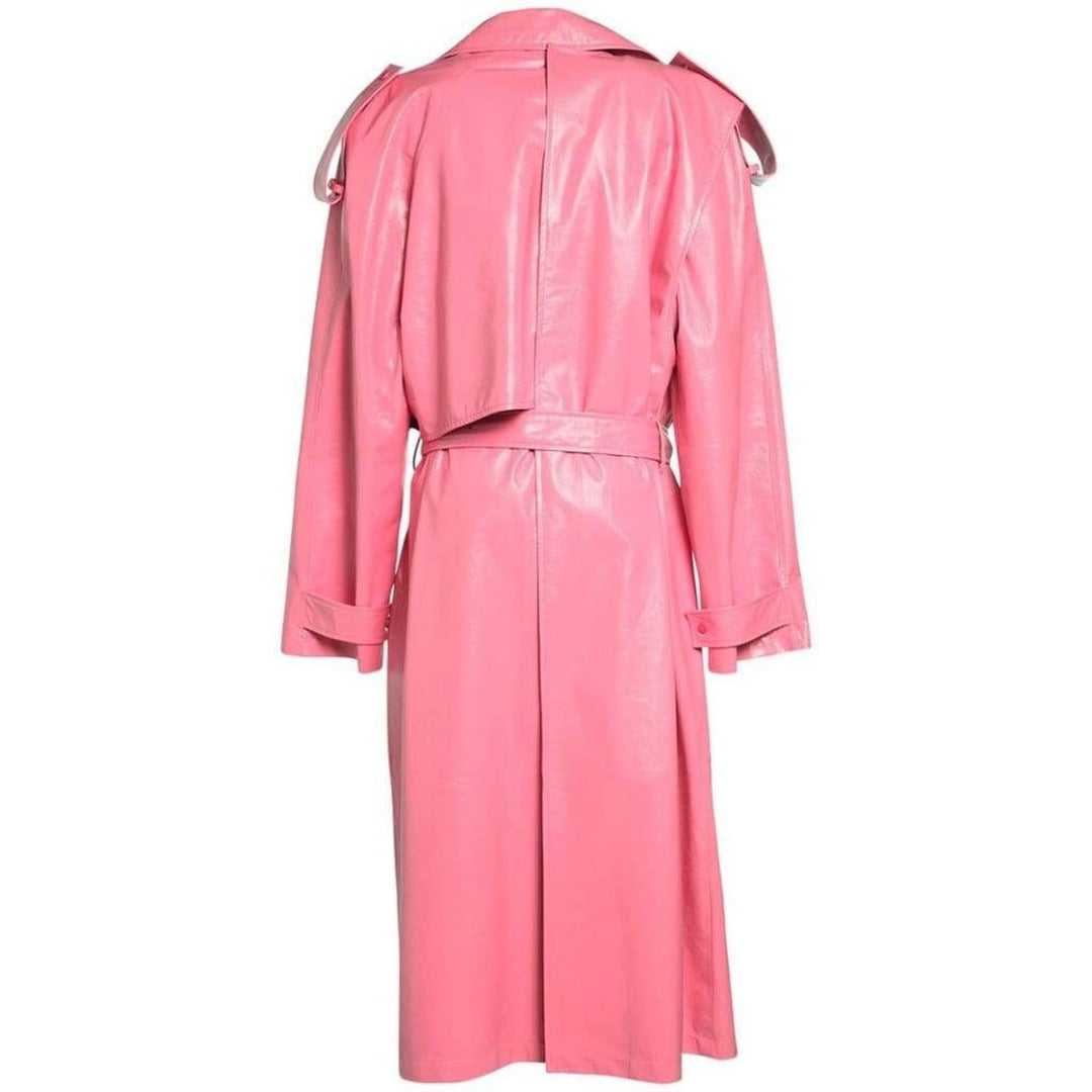 Convertible Crinkled Glossed-leather Trench Coat