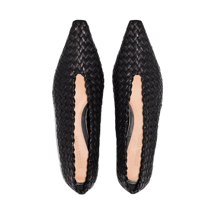 Intrecciato Almond-Toe Ballerina Shoes