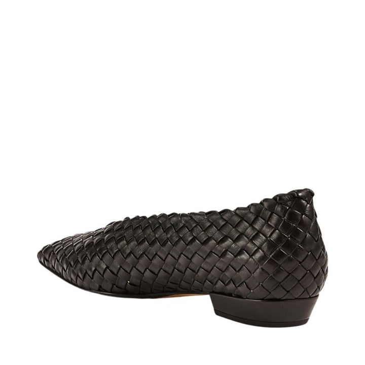 Intrecciato Almond-Toe Ballerina Shoes