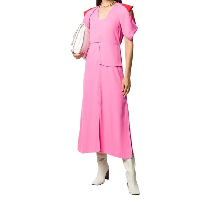 Midi Puff Sleeves Midi Dress