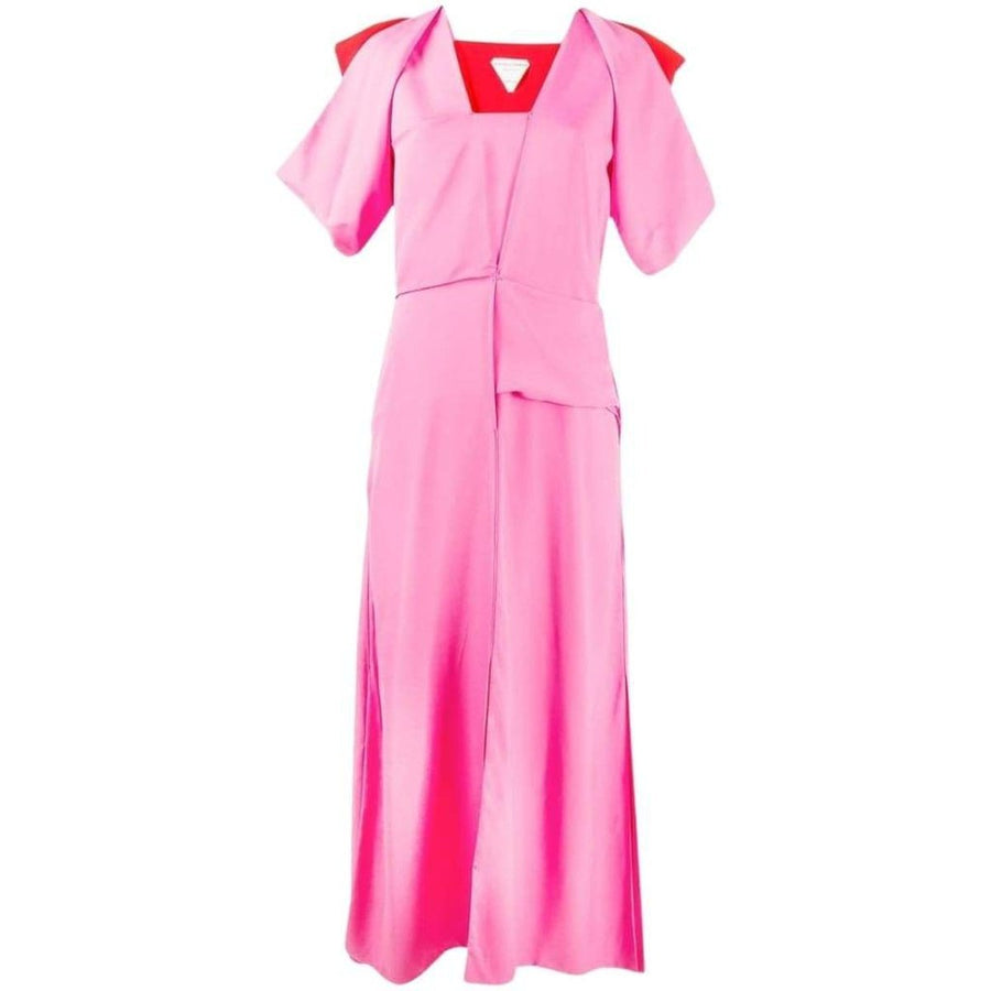 Bottega Veneta-Midi Puff Sleeves Midi Dress - Runway Catalog