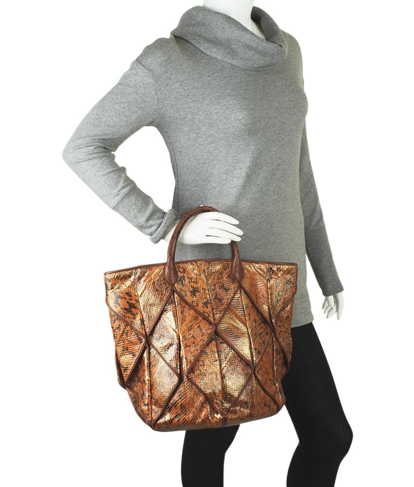 Bottega Veneta Python Origami Tote