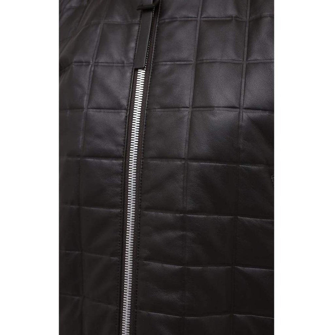 Quilted Leather Bomber Jacket