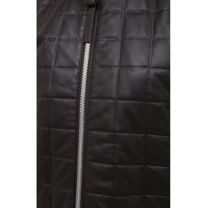 Quilted Leather Bomber Jacket