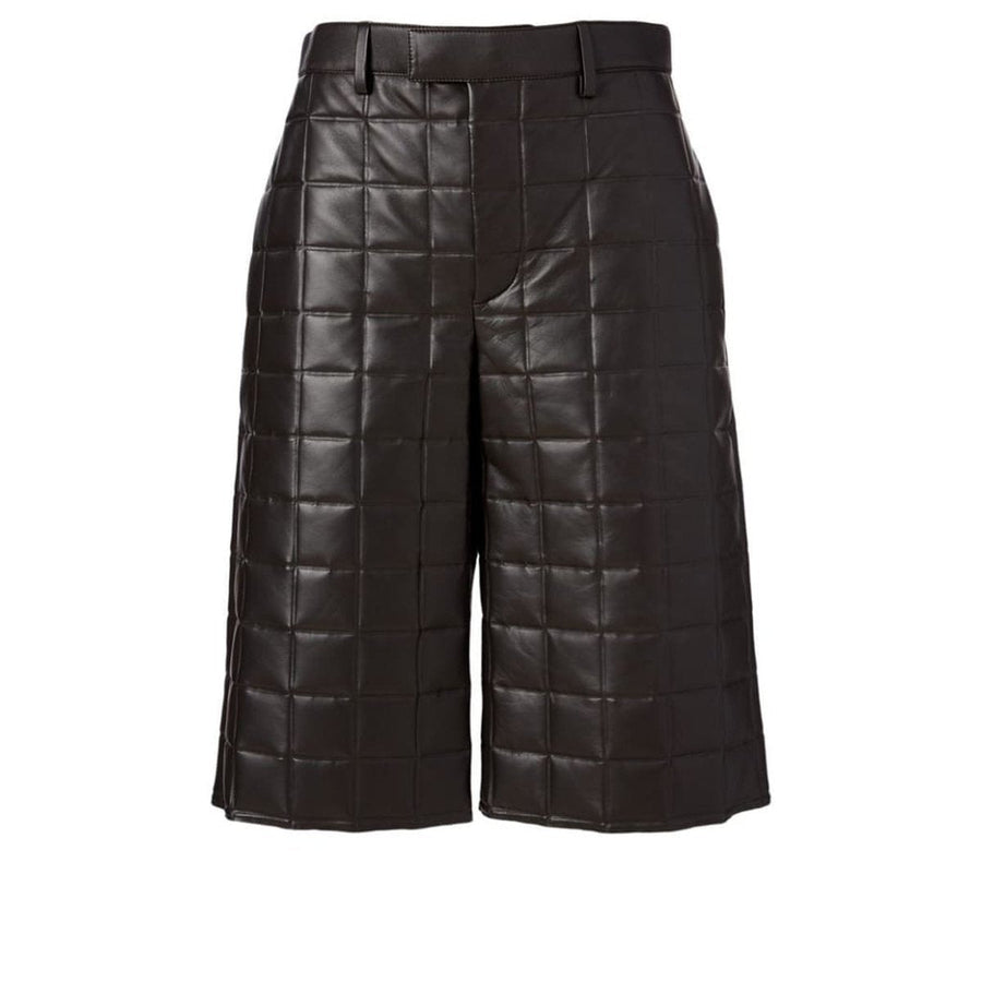Bottega Veneta-Quilted Leather Shorts - Runway Catalog