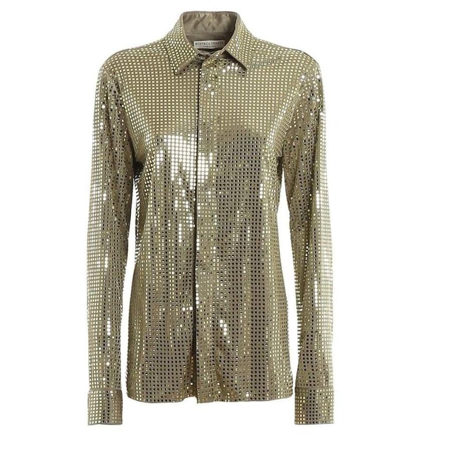 Bottega Veneta-Sequined Button Front Shirt - Runway Catalog