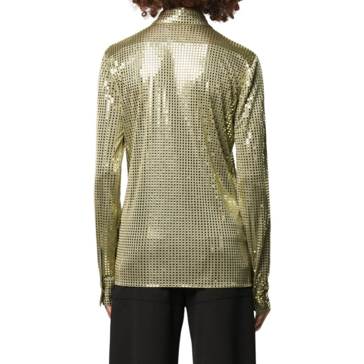 Sequined Button Front Shirt