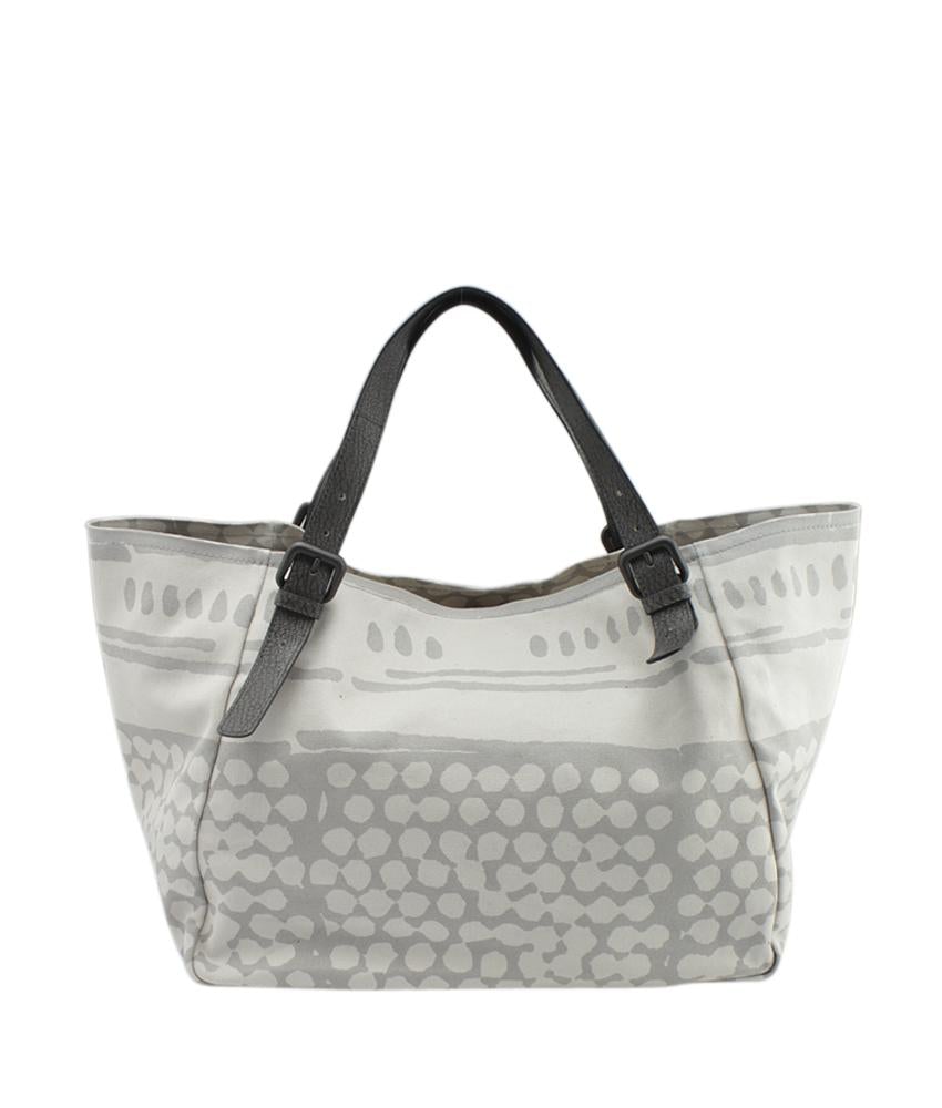 Bottega Veneta White Canvas Tote