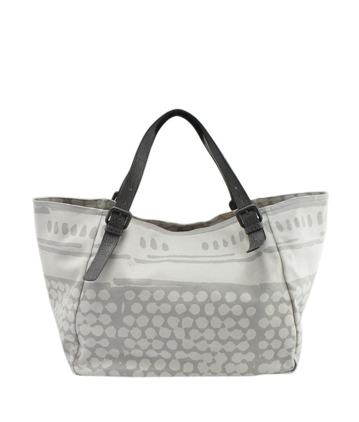 Bottega Veneta White Canvas Tote