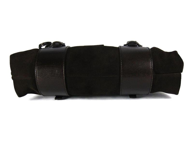G*G Dark Brown Suede Shoulder Bag